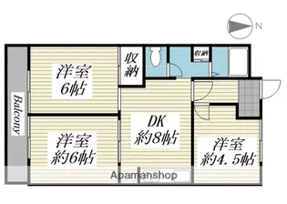 第25明智ビル【1階】の間取り