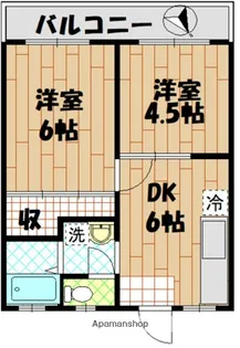 柴田ガーデンハイツD棟【2階】の間取り