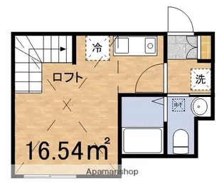 ハーミットクラブハウス川崎大師【2階】の間取り