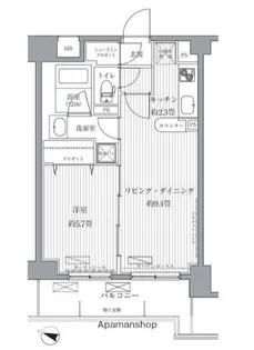 サニーリヴ北新横浜【4階】の間取り