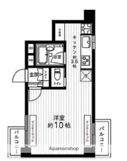 エクレール横浜新子安【8階】の間取り