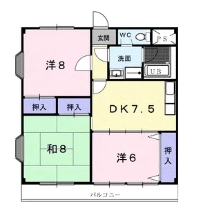 フレア・エクレール湘南【4階】の間取り