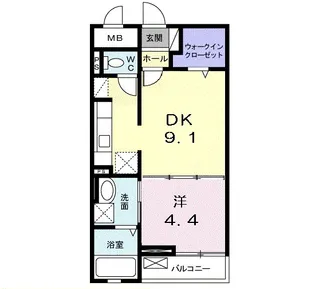 クレール茅ヶ崎Ⅱ【2階】の間取り