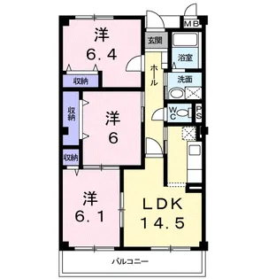 ブィオラヒルズ【1階】の間取り