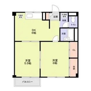 エステートピア大倉【1階】の間取り