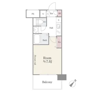 アルテーヌ新横浜【7階】の間取り