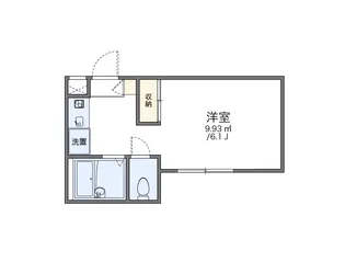 レオパレス荒巻【104号室】の間取り