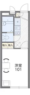 レオパレス雅【2階】の間取り
