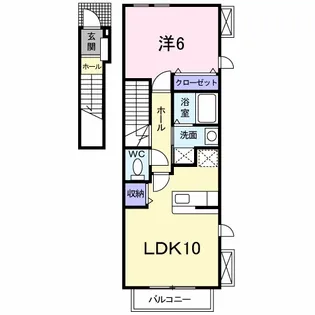 カーサ・プラシード【2階】の間取り