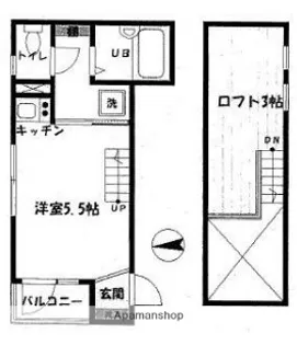 ソリッド東白楽【3階】の間取り
