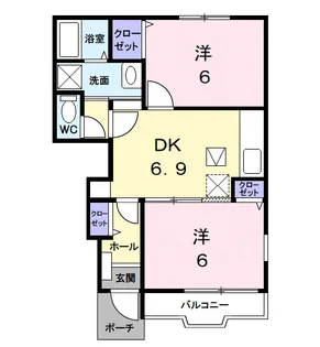 グランツ湘南【1階】の間取り