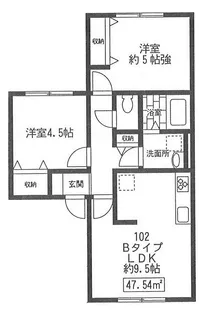 ステアコート【102号室号室】の間取り