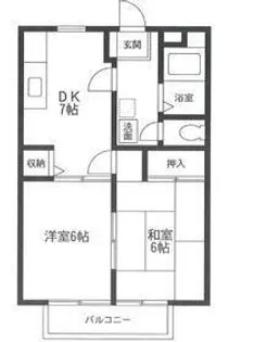 ソシア 西館【202号室号室】の間取り