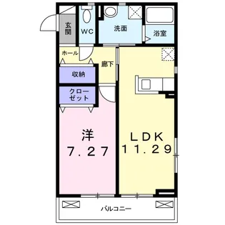 サンヴェルナール【2階】の間取り