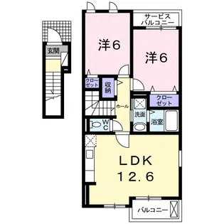 メゾンド・デスパシオ【2階】の間取り