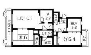 ベルヴェデーレII【3階】の間取り