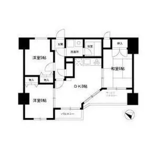 ライオンズマンション平間駅前【204号室】の間取り