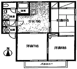 エクシード湘南B【101号室】の間取り
