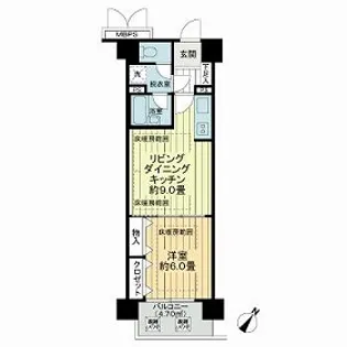 ライオンズプラザ伊勢佐木モール【6階】の間取り
