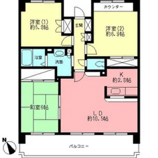 ドムス厚木南【203号室】の間取り