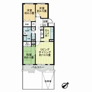 テレパレス日限山【1階】の間取り