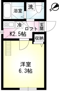 ブルーマーリン鶴見【1階】の間取り