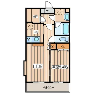 サンヒルズII【0307号室】の間取り