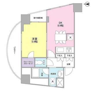 プレディアスタイル横濱沢渡【6階】の間取り