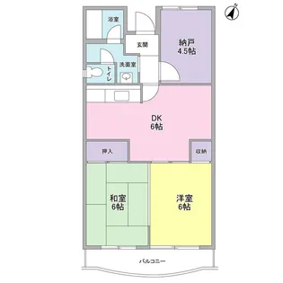 アルファハイツいぶき野【3階】の間取り