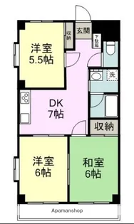 コーポ清水【4階】の間取り