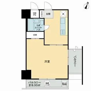 ダイアパレス根岸【6階】の間取り