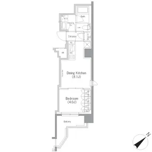 ザ・パークハビオ横浜東神奈川【2階】の間取り