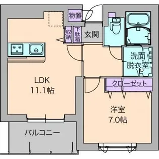 ホワイトアーミン湘南【1階】の間取り