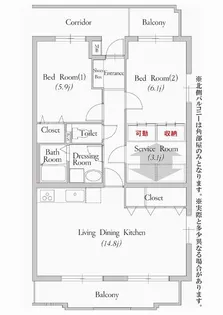 エクセラン湘南【404号室】の間取り