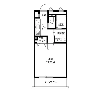アンプルール フェール 梓【2階】の間取り