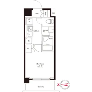 ハーモニーレジデンス武蔵小杉【4階】の間取り