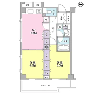 リバーレ蒲田仲六郷【6階】の間取り