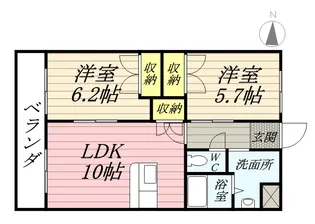 シィーエム・クイーン【2階】の間取り