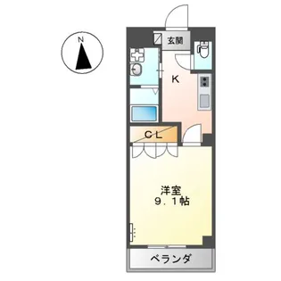 グランモンターニャ【3階】の間取り