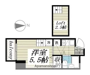 BOATHOUSE【5階】の間取り