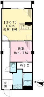 ルポリテ【207号室号室】の間取り