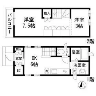 神奈川県川崎市中原区木月3丁目【一戸建】の間取り