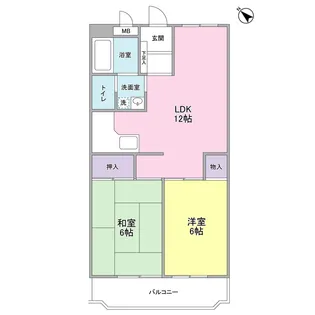 グリーンリーブス大倉山【4階】の間取り