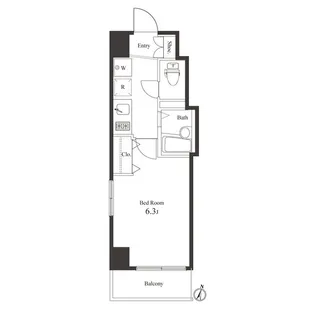ヴェルト横浜吉野町【4階】の間取り