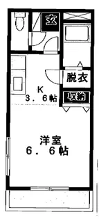 1Rの間取り画像