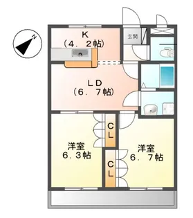 グランディール【2階】の間取り