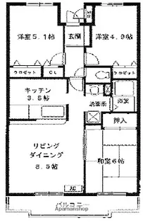 リバティーベル【3階】の間取り