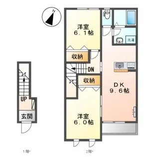 ファインハイムSATO Ⅱ【2階】の間取り