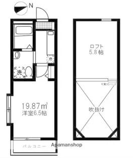 リブ白楽A【3階】の間取り