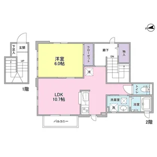 ハルシオンプレイスE棟【2階】の間取り